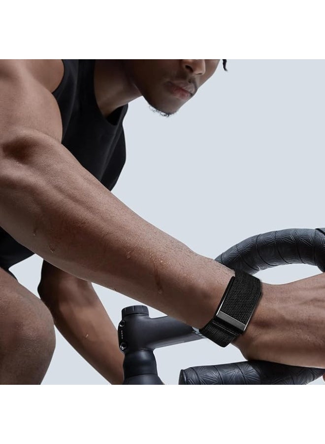 Nylon Sport Band Compatible with Whoop Band 5.0 (One,Peak) Strap Men Women with Bumper Case, Breathable Nylon Adjustable Waterproof Replacement bands Straps for 5.0(One,Peak) (Blue Jeans) - Image 2