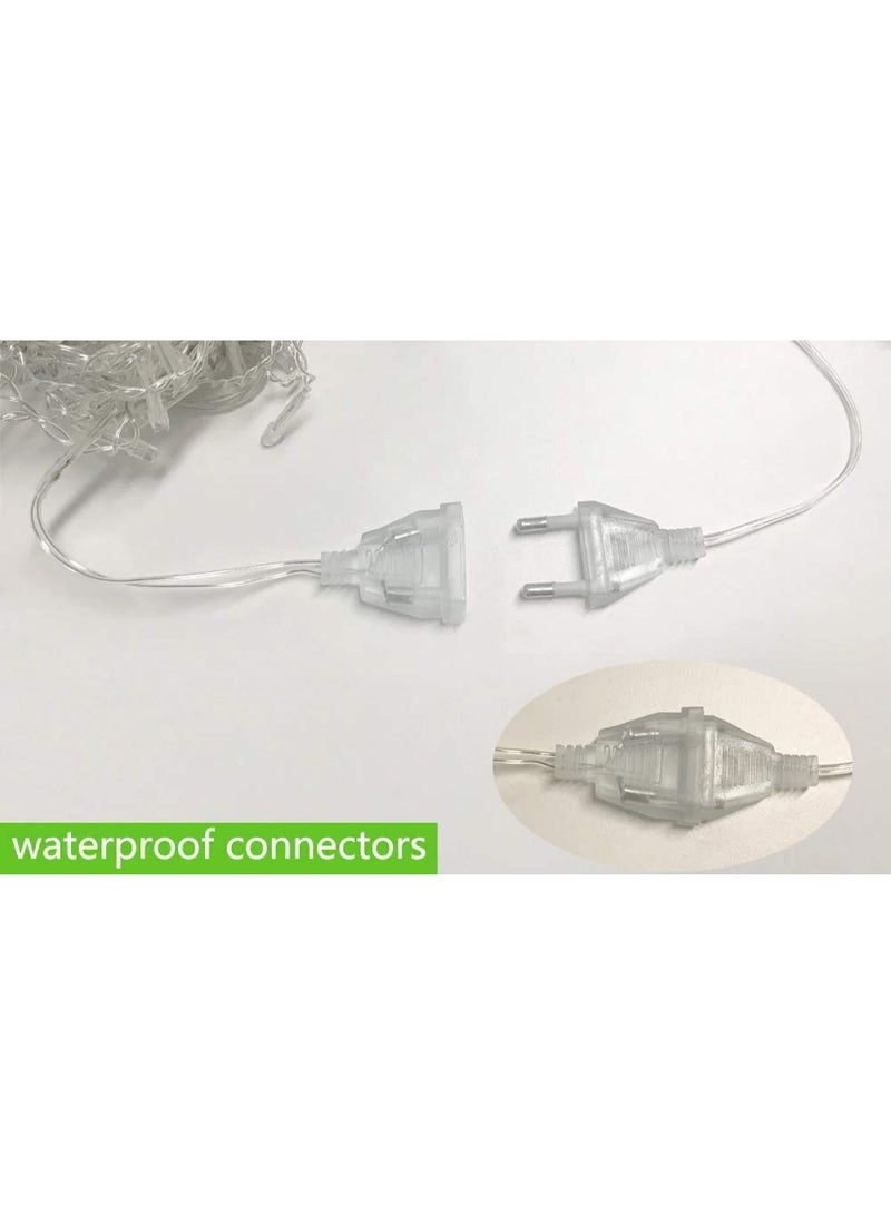 ستارة إضاءة بيضاء دافئة ديا/ديوالي، أضواء نحاسية LED مع حزمة من 12 ديا معلقة، 8 أوضاع وميض، زخرفة، قاعدة شوكية، 2.5 متر - Image 3