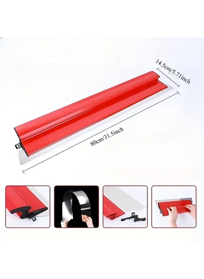Red Heavy Duty Wall Smoothing Tool Set With Scraper Trowel Blade For Plastering - Image 4