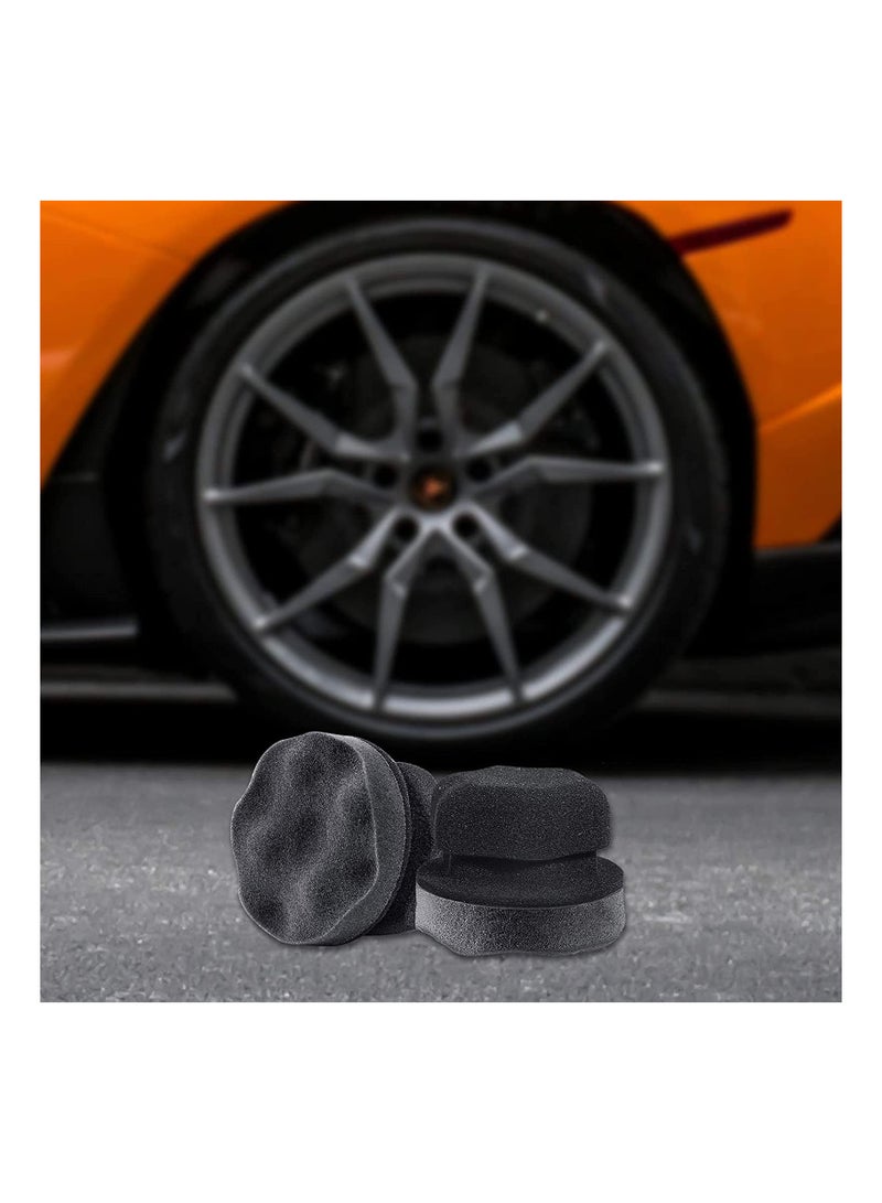 3 Pack Large Tire Shine Applicator Ergonomic Design Tire Brush Tire Dressing Applicator Pad Durable Keeps Tires Shine Reusable and Washable Perfect for Tire Detailing - Image 4