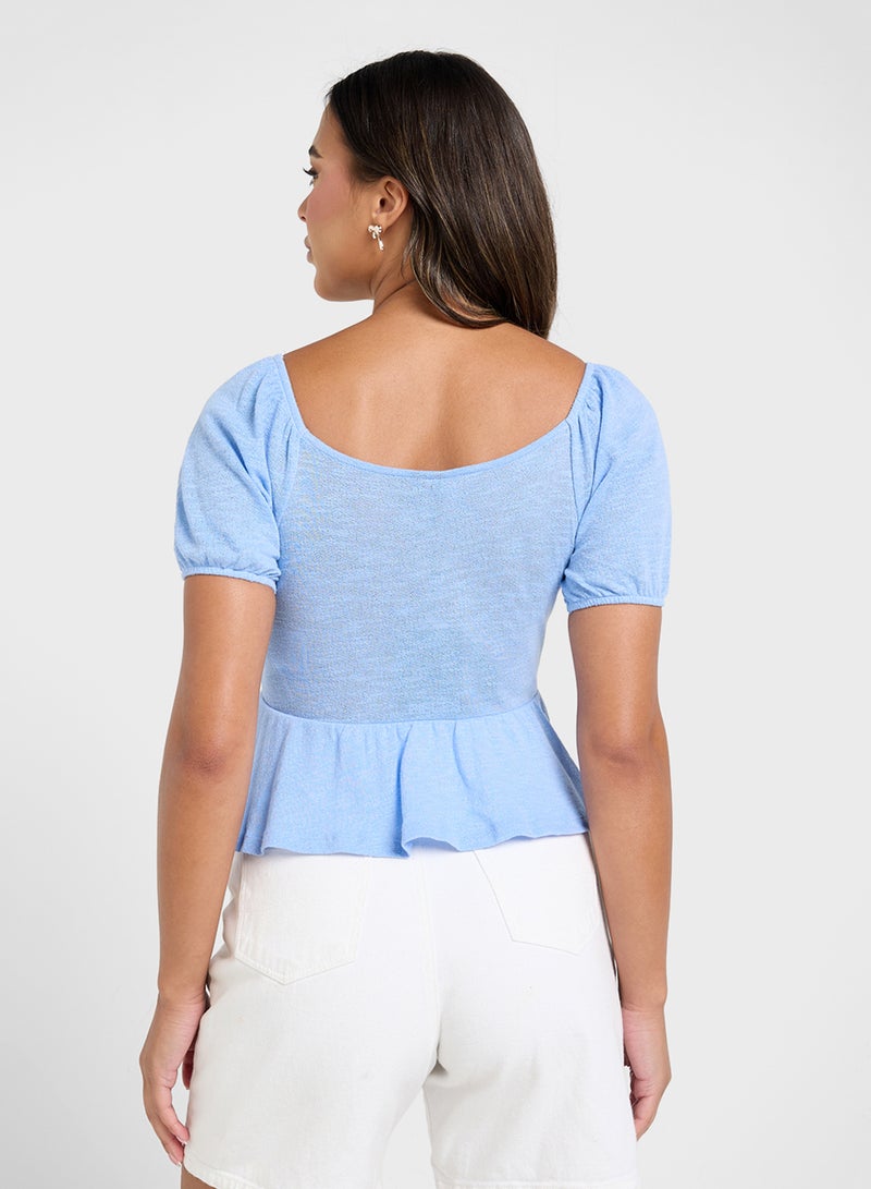 بيسز بلوزة بحافة مكشكشة - Image 2