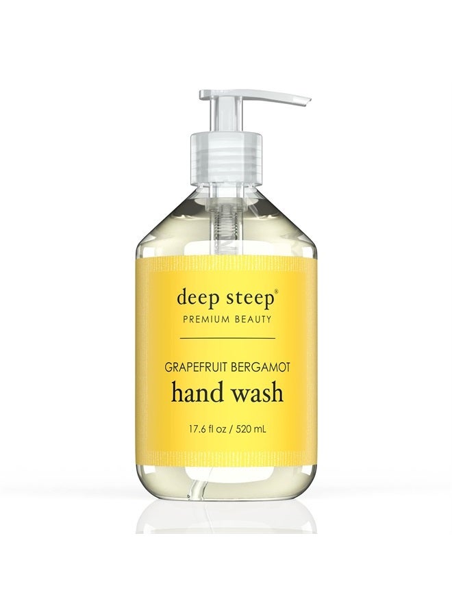 Deep Steep Argan Oil Liquid Hand Wash, Grapefruit Bergamot, 17.6 Fluid Ounce - Image 1