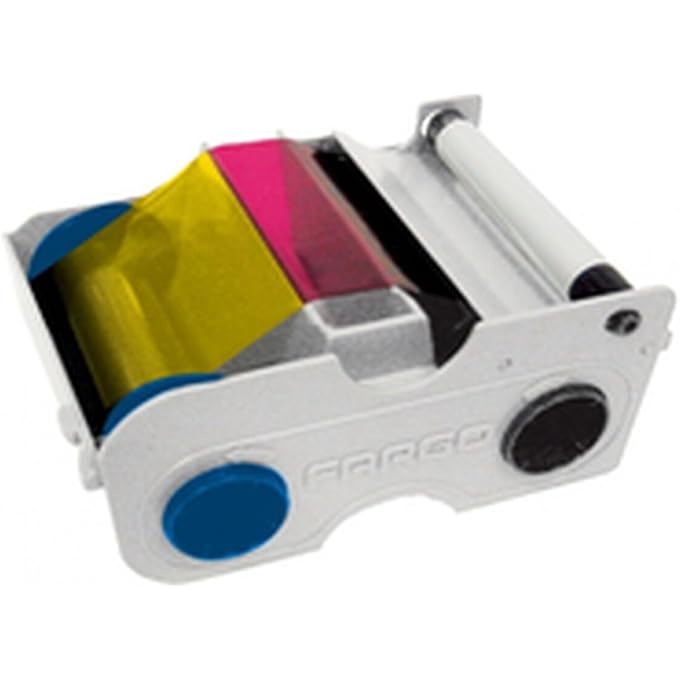 The Nekid Cow Fargo DTC1000 YMCKO Ribbon Cartridge - 45000, 250 Sheets, A4 Size