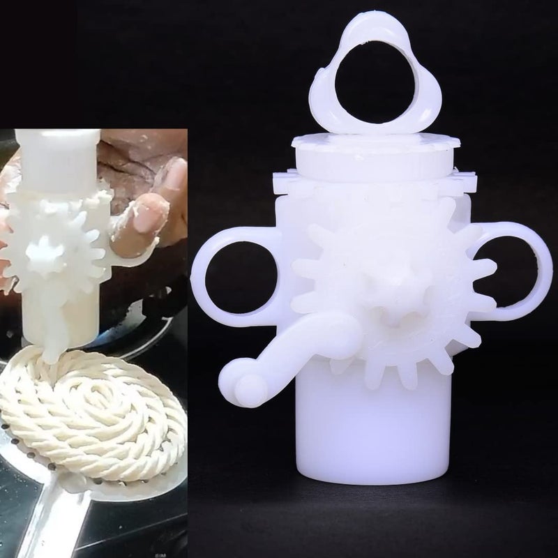 Murukulu Maker Press with 15 Different Types of Jalies murukku Maker namkeen Makerchakli Noodles idiyapam Cake Icing Rose Cookies and sev Kai muruku Design muruku Pack of 3  - Image 1