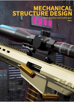 GROIC Toy Gun Soft Bullets Education Toy,Sniper Rifle Blaster Gun Barrett,Double Mirror Effect Toy Sniper Guns,DIY Toy with Rich Accessories, Shooting Games Toys for Kids  - Image 3
