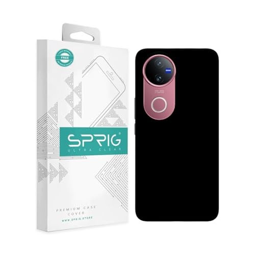 SPRIG Compatible with iQOO Z10R 5G Premium SilkTone Back Cover Drop Tested Shock Proof Mobile Case for Men, Women, Boys and Girls with Camera Protection (Black) - Image 1