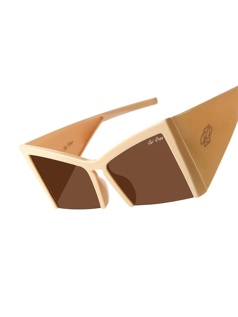 ووجلز Red Pappy Stellara Brown Cateye Sunglasses