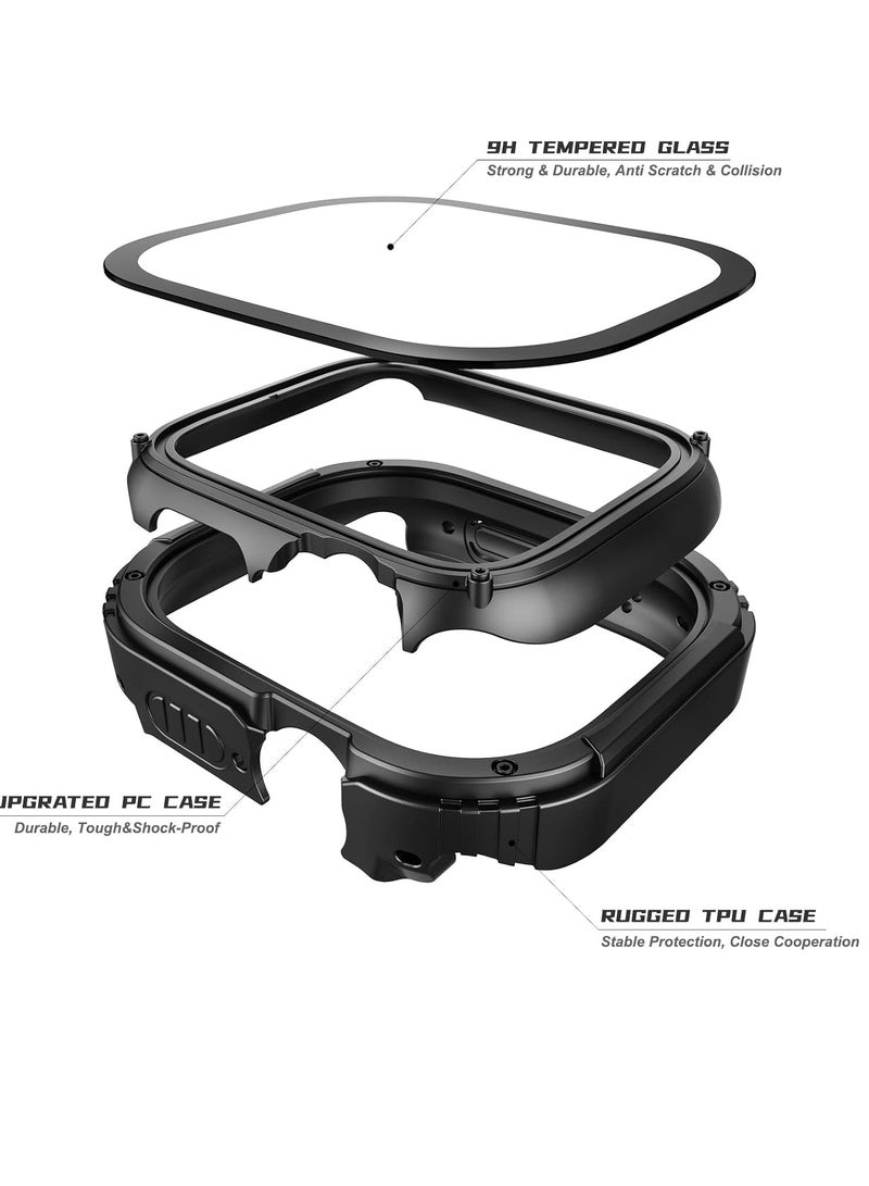 Full Soft Clear Cover For Apple Watch Ultra Case 49MM TPU Screen Protector SmartWatch Case For iWatch Serie 49MM Accessories (Color : Black, Size : 49MM) - Image 2