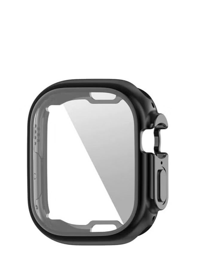 Full Soft Clear Cover For Apple Watch Ultra Case 49MM TPU Screen Protector SmartWatch Case For iWatch Serie 49MM Accessories (Color : Black, Size : 49MM) - Image 3