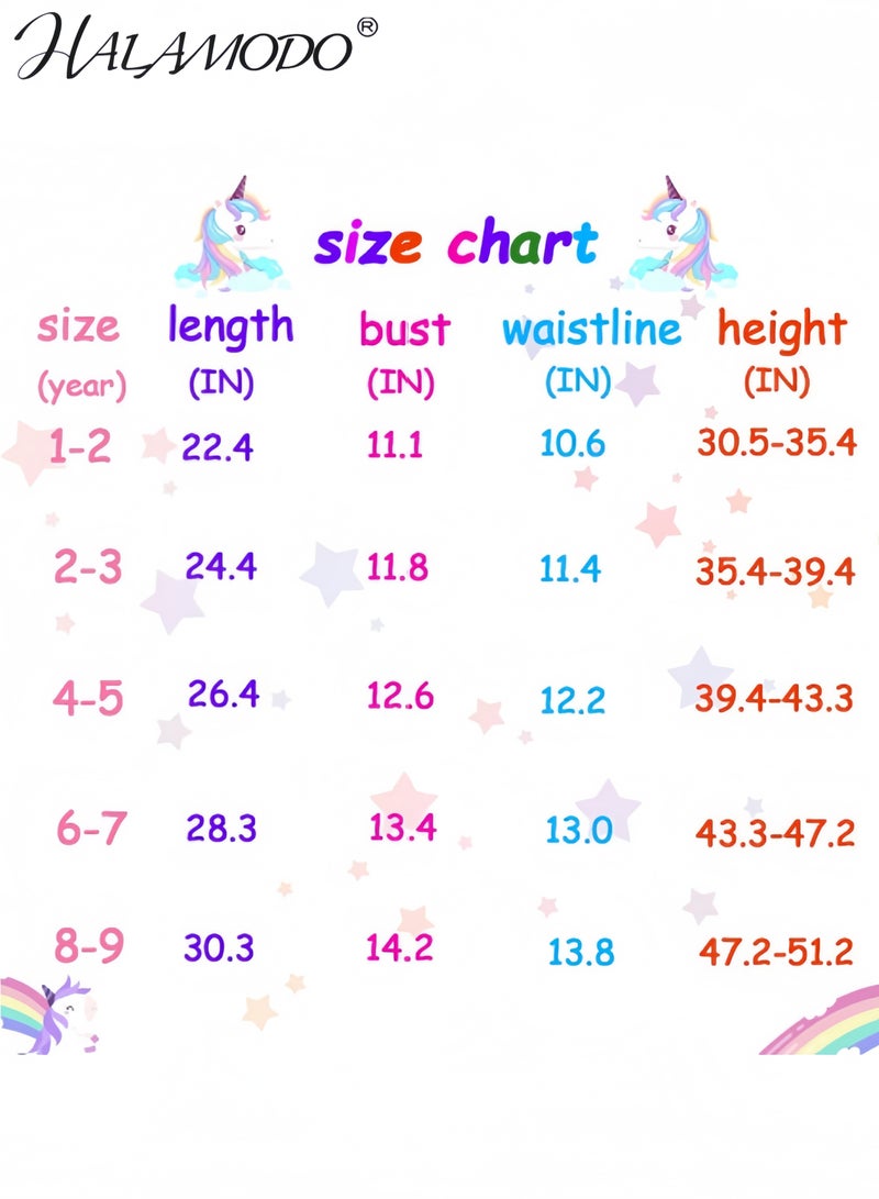 HALAMODO Unicorn Costume Princess Unicorn Dress Fancy Dress Sequin Sleeveless Mesh Rainbow Dress for Kids & Toddlers Birthday Party - Image 5