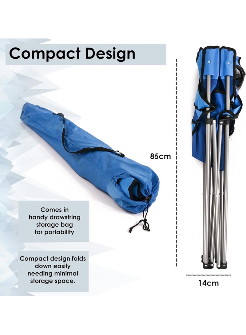 Raxoom Folding Camping Chair with Cup Holder Lightweight Foldable Portable Garden Beach Seat - Image 2