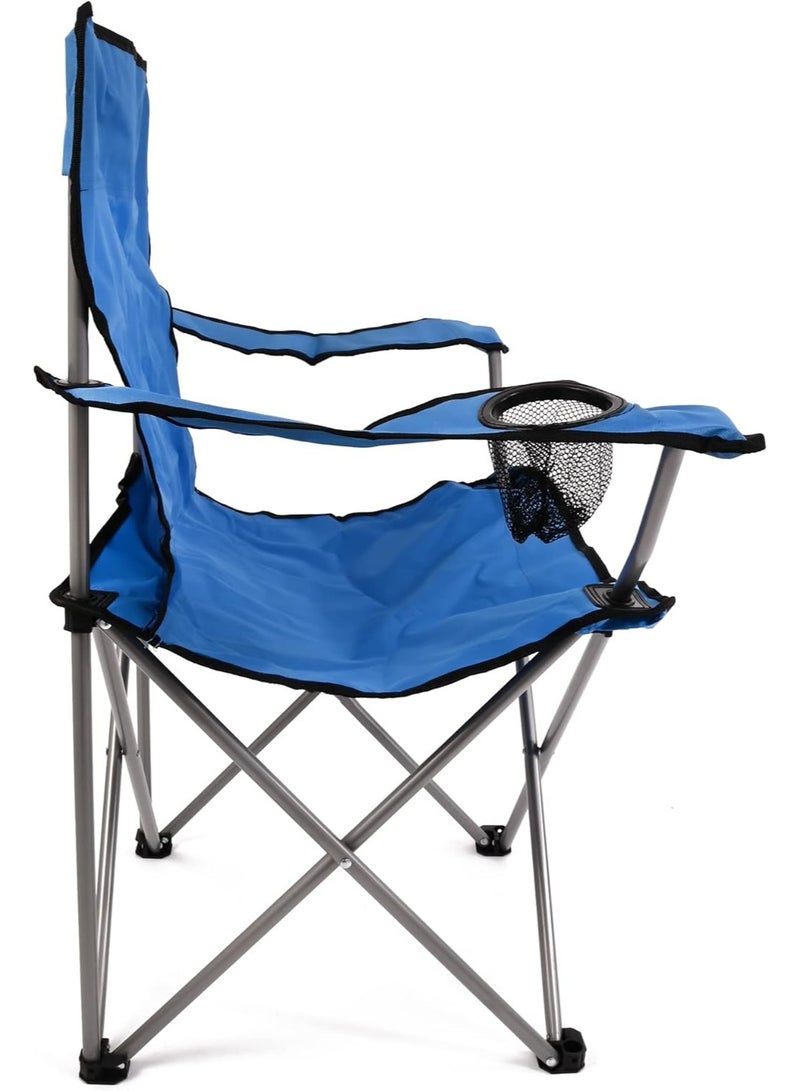 Raxoom Folding Camping Chair with Cup Holder Lightweight Foldable Portable Garden Beach Seat - Image 5