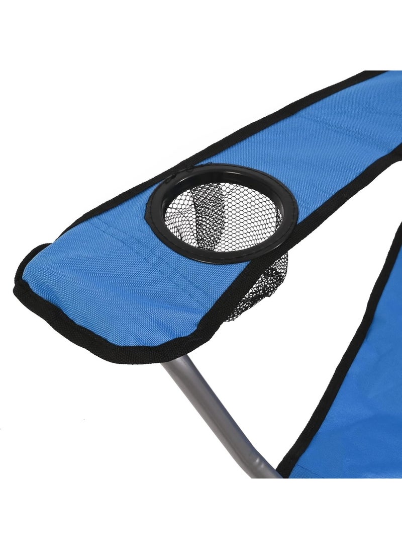 Raxoom Folding Camping Chair with Cup Holder Lightweight Foldable Portable Garden Beach Seat - Image 4