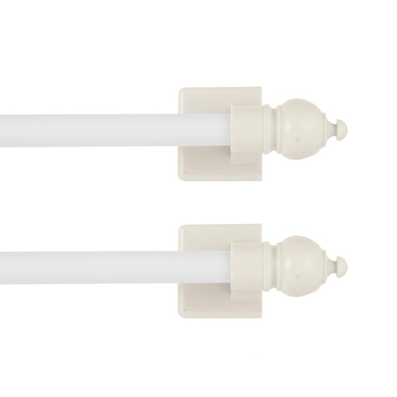 Kenney Magnetic Curtain Rod for Metal DoorsMetal Surfaces No Drill Curtain Rod Adjustable Magnetic Rod MultiUse Design 8751575 inch Window PrivacySidelight Drapery Rod 2 Pack White Finish