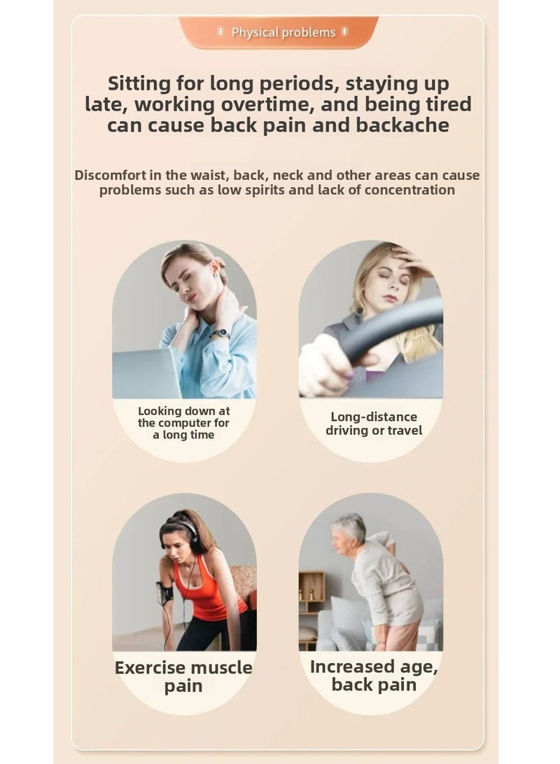 باتون مسدس تدليك الأنسجة العميقة - جهاز تدليك للظهر لتخفيف آلام الأنسجة العميقة بمقبض ممتد، جهاز تدليك للرقبة/القدم/الساق/الكتف بإيقاع 12 مم، بدون صدمات، مع سرعة قابلة للتعديل بشكل لا نهائي وأربعة رؤوس قابلة للاستبدال. - Image 4