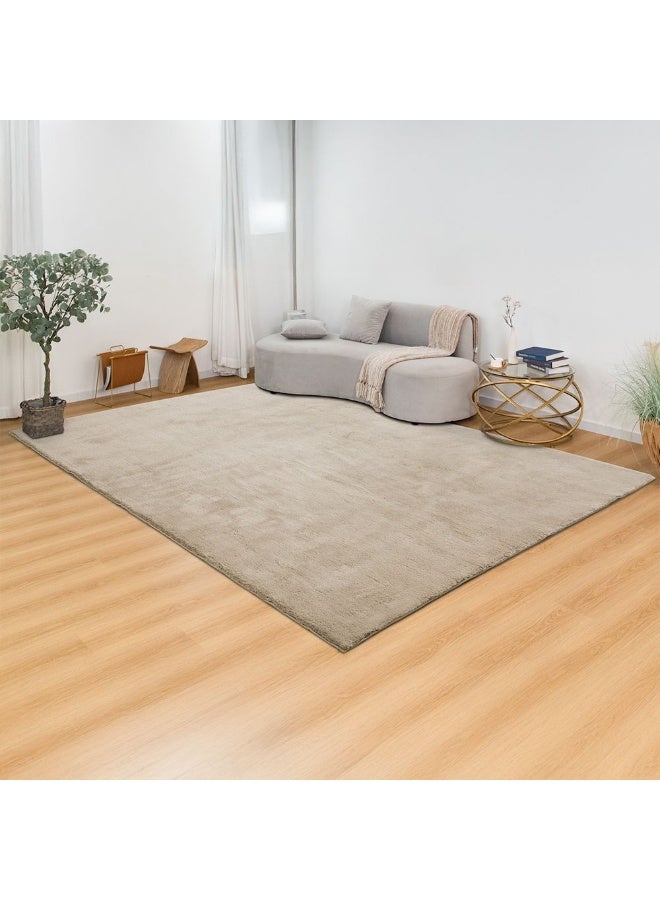 DANUBE HOME سجادة نوفا المخملية السميكة | نمط الألوان القابلة للغسل | سجادة بوليستر لتغطية الأرضيات | سجادة داخلية لغرفة المعيشة وغرفة الطعام وغرفة النوم 160X240 سم - بيج - Image 3