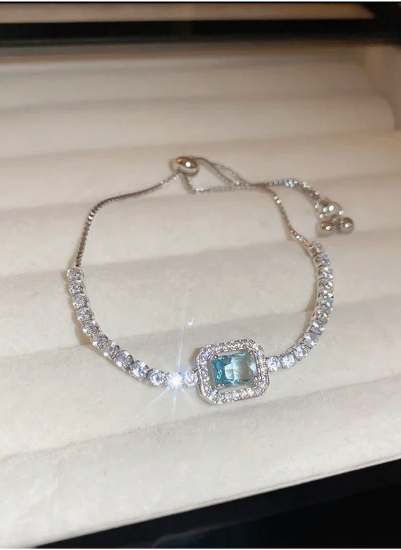 Equal - Luxury & Elegant Women's Silver Plated Bracelet Cubic Zirconia - Image 1