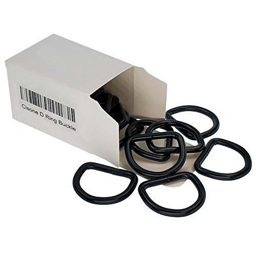 CISONE Metal D Ring Buckle Nickel Plated 1" Inside Diameter Pack of 20 (Black) - Image 4