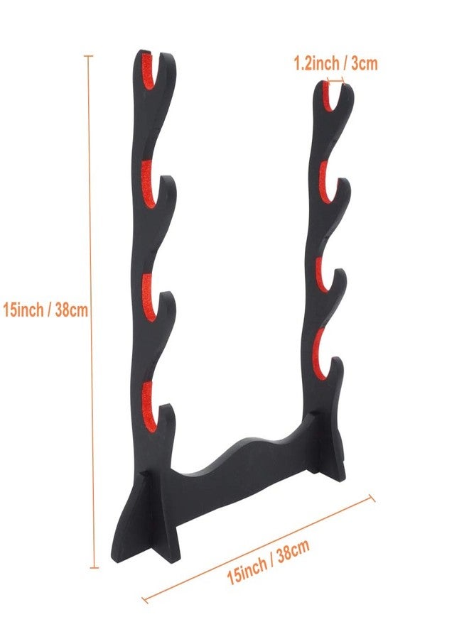 Eforlife Velvet Padded Sword Stand Display Samurai Sword Katana Wakizashi Tanto Holder (4 Layer) - Image 2