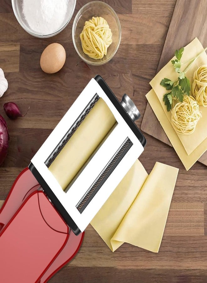 NEWSETS Pasta Maker Attachment for All Kitchenaid Mixers, Noodle Maker Kitchen Aid Mixer Accessories 3 In 1 Including Dough Roller Spaghetti Fettuccine Cutter - Homemade Fresh Pasta Easily! - Image 5