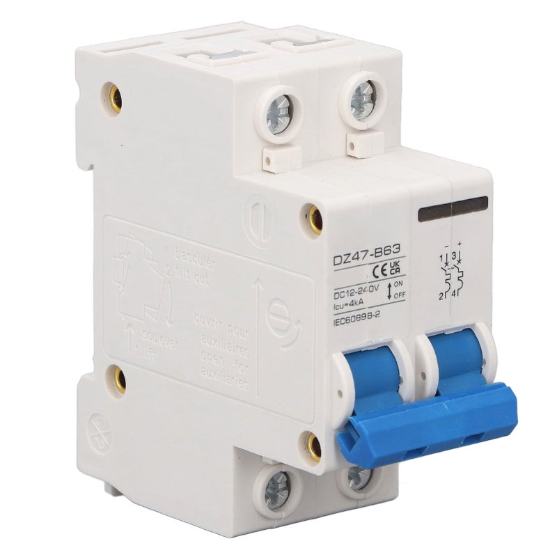 2P Photovoltaic DC Circuit Breaker High Sensitivity Overload Protection Switch DC12‑240V 4KA 32A - Image 1