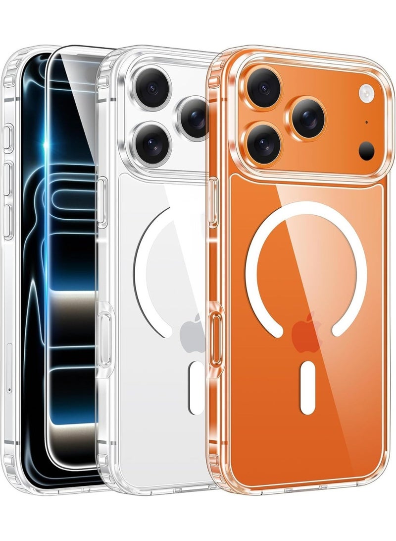 Clear Magnetic Case for iPhone 17 Series - Anti-Yellow Shockproof Transparent Cover with MagSafe - For iPhone 17 / 17 Pro / 17 Pro Max / 17 Air - Image 1