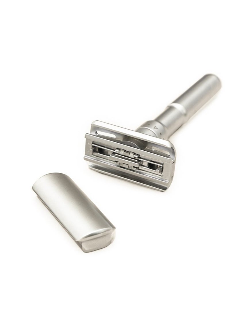 River Lake Travel Double Edge Safety Razor, River Lake RZ700 Long Handle Adjustable Classic Safety Shaver Razor (Razor with Protective Case and Stand)  - Image 5