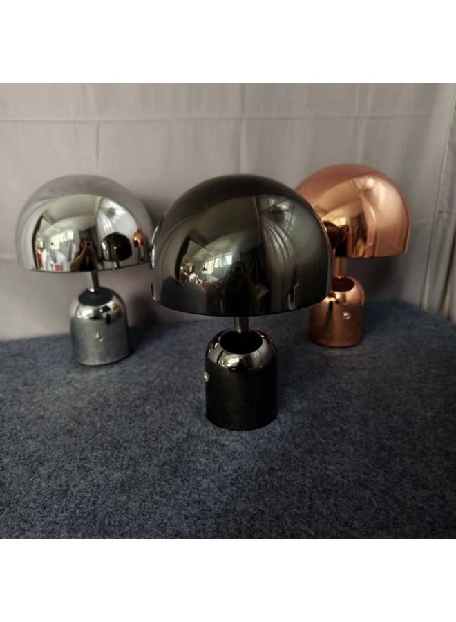 Peboland Mushroom Charging Internet Celebrity Atmosphere Table Lamp Bedside Nightlight Touch Dimming Desktop Decorative Lamps-Light Source Power:12-Light Color:Gold + Export Electroplating Version + Stepless Dimming. - Image 4