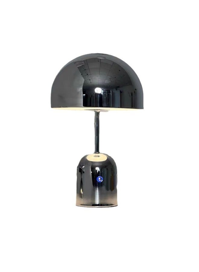 Peboland Mushroom Charging Internet Celebrity Atmosphere Table Lamp Bedside Nightlight Touch Dimming Desktop Decorative Lamps-Light Source Power:12-Light Color:Gold + Export Electroplating Version + Stepless Dimming. - Image 5