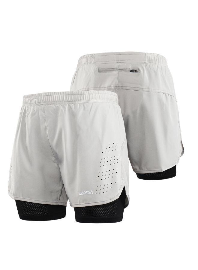 NIBEMINENT 2-In-1 Breathable Running Shorts With Longer Liner XL - Image 3
