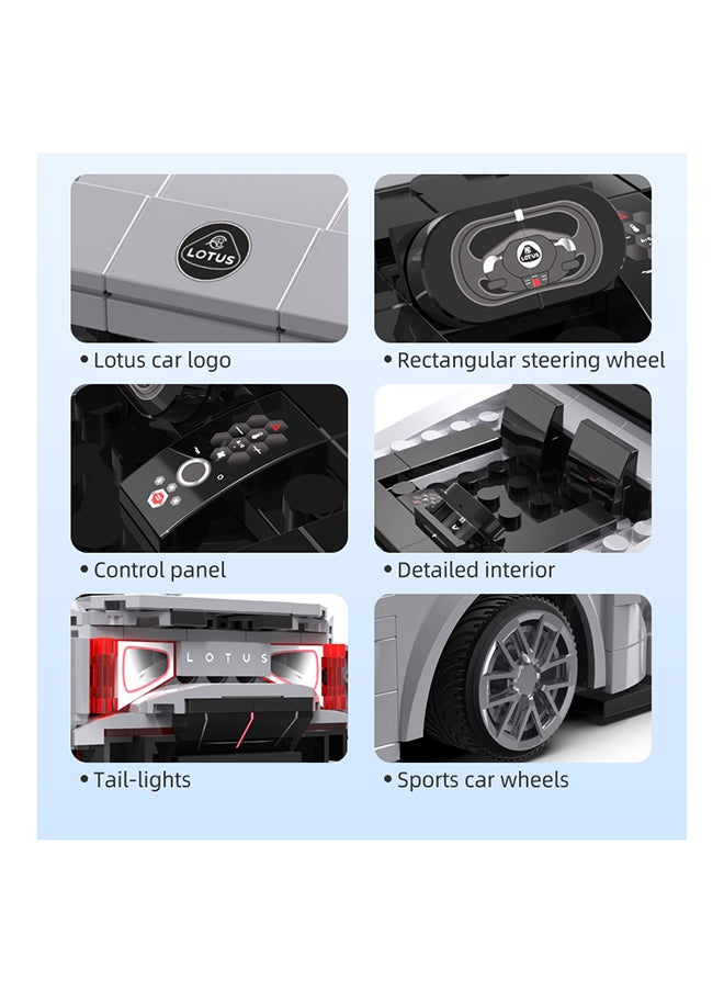 CaDA CaDA Remote Control Car with Programmable APP Toy Building Blocks Grey Lotus Evija Car Officially licensed C51071W 308pcs for +6 Years old  - Image 2
