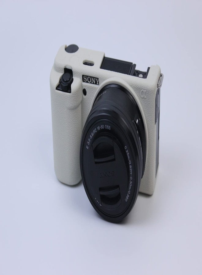 BolinUS ZV-E10 Case, Fullbody Ultra-thin Lightweight Rubber Soft Silicone Housing Case Bag Cover for Sony Alpha ZV-E10 ZVE10 (White) - Image 3