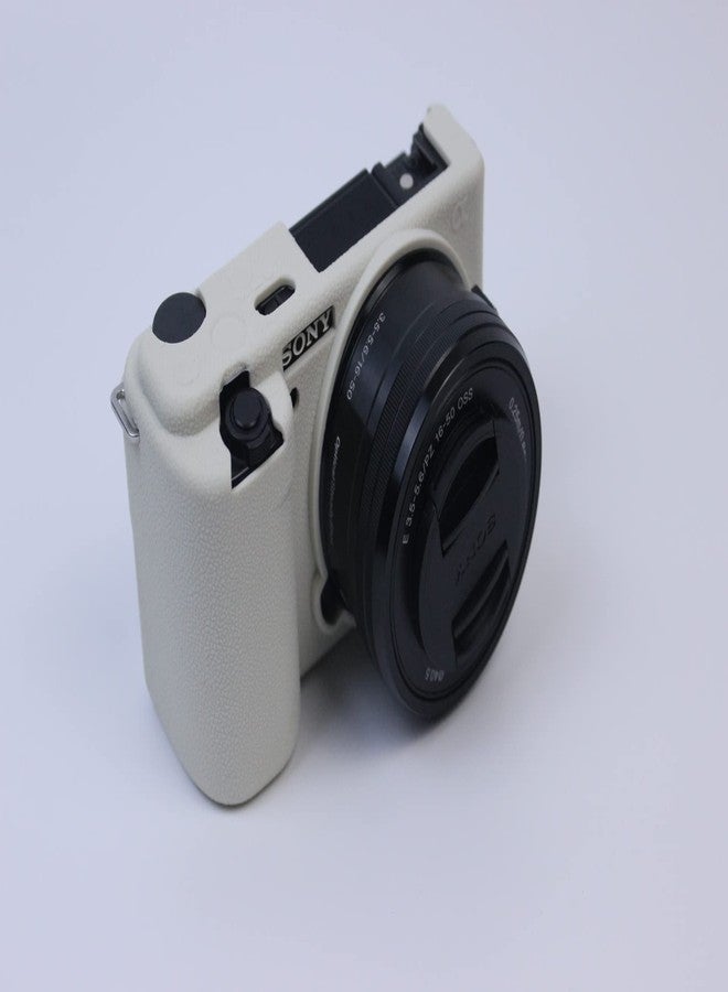 BolinUS ZV-E10 Case, Fullbody Ultra-thin Lightweight Rubber Soft Silicone Housing Case Bag Cover for Sony Alpha ZV-E10 ZVE10 (White) - Image 2