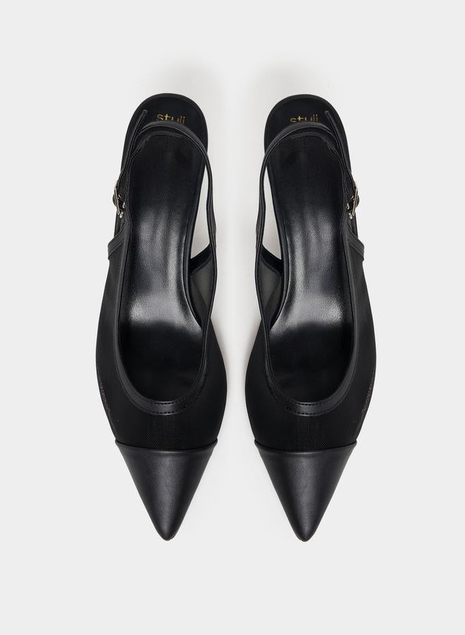 Styli Mesh Insert Slingback Pumps  - Image 5