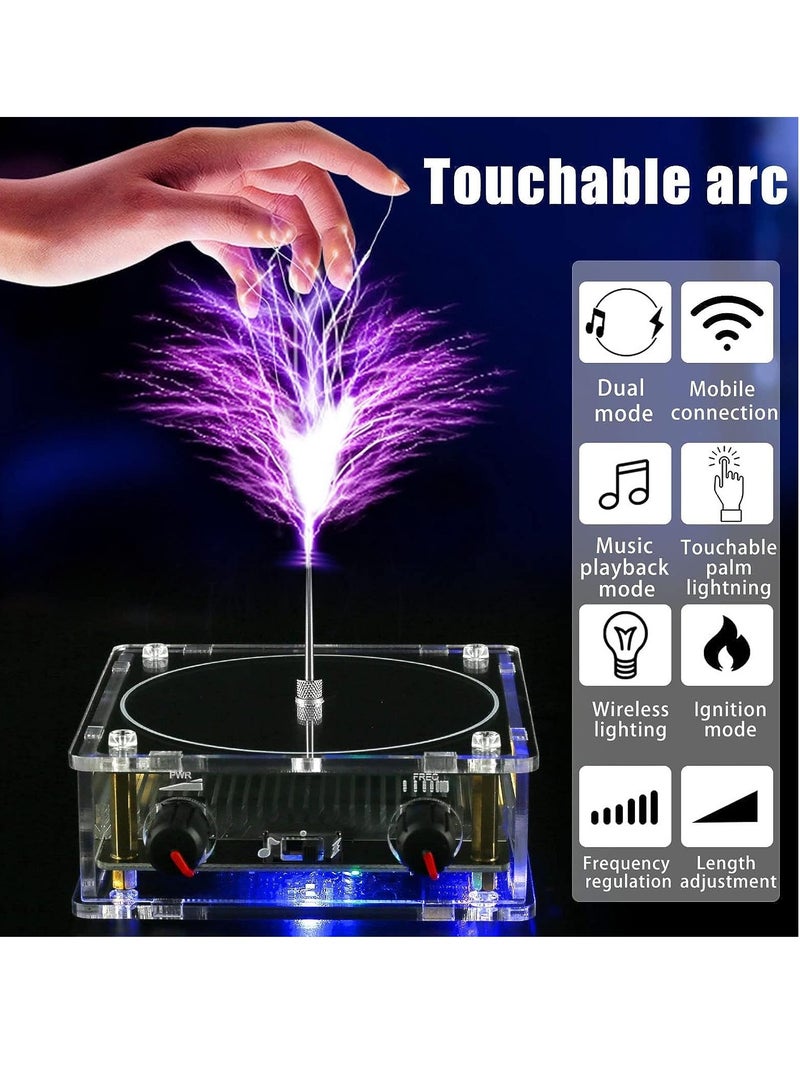 Excefore Musical Coil for Tesla, Bluetooth Music Coil, Touchable Artificial Lightning Spark Gap Arc Generator, Wireless Transmission Experiment Model, Science Teaching Experiment Tool Desktop Toy - Image 2