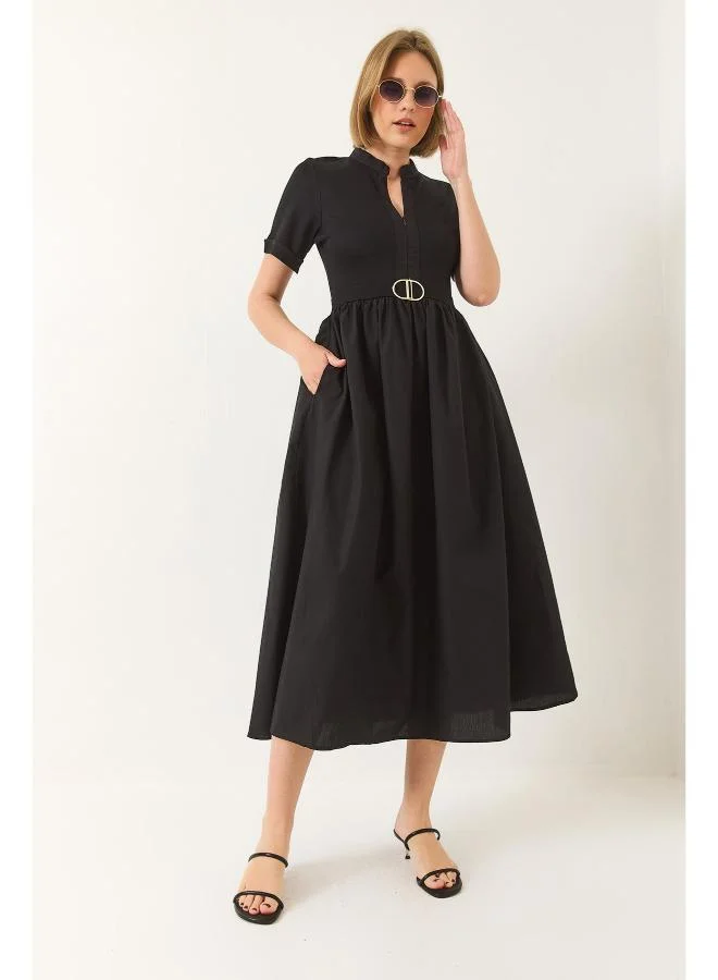 Ginger  Fit and Flare Midi Dress for Women | Best Price UAE