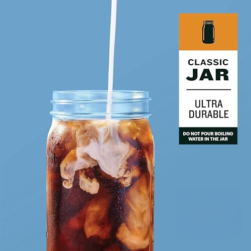 County Line Kitchen Glass Cold Brew Coffee Maker with Lid - Wide Mouth, 2 Quart (64 oz) - Heavy Duty, Leak Proof - Sun & Iced Tea Pitcher, Cold Brew Coffee, Breast Milk Storage, Water - Gray - Image 3
