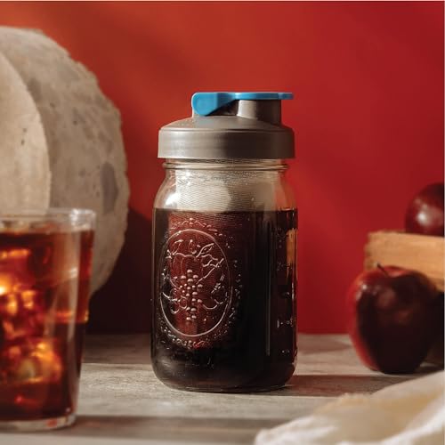 County Line Kitchen Glass Cold Brew Coffee Maker with Lid - Wide Mouth, 2 Quart (64 oz) - Heavy Duty, Leak Proof - Sun & Iced Tea Pitcher, Cold Brew Coffee, Breast Milk Storage, Water - Gray - Image 5