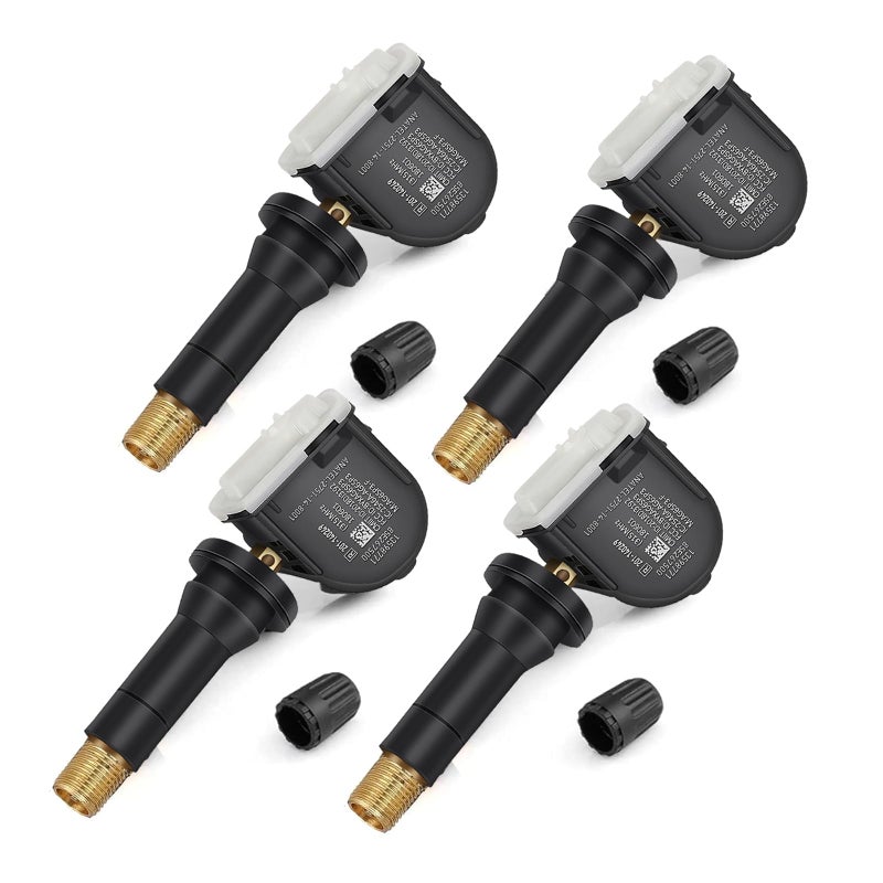 Yikesai 4-Pack GM TPMS Sensors 315MHz, Pre-Programmed Tire Pressure Monitoring System Replacement for Chevy Silverado Equinox, GMC Sierra, Buick, Cadillac - Replaces OE# 13598771 13598772 13586335 13581558 - Image 1