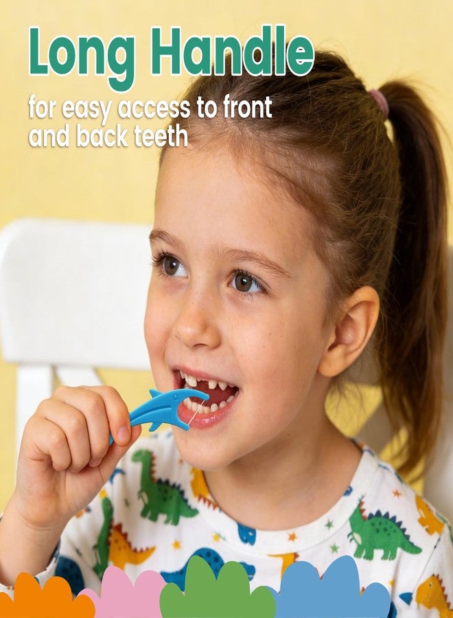 Lakeyface 200 Count Biodegradable Kids Flossers, Strawberry Flavored Eco-Friendly Plant-Based Kids Floss Picks, No Fluoride & BPA Free, Vegan Natural Dental Floss Picks for Kids - 4 Fun Animal Designs - Image 5