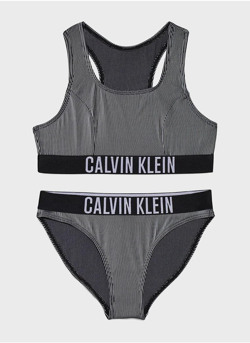 Calvin Klein Jeans Youth Logo Bralette Bikini Set