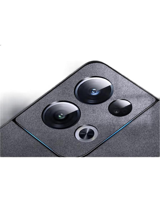 Shangsu, Suitable For Oppo Reno8 Pro Phone Case, Reno8 Pro Protective Cover, Shockproof Full-Coverage Soft Case, Simple Luxury Lambskin Silicone Outer Shell, Women'S And Men'S Leather Case, Gray - Image 1