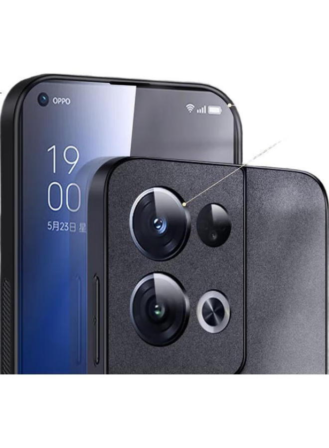 Shangsu, Suitable For Oppo Reno8 Pro Phone Case, Reno8 Pro Protective Cover, Shockproof Full-Coverage Soft Case, Simple Luxury Lambskin Silicone Outer Shell, Women'S And Men'S Leather Case, Gray - Image 2