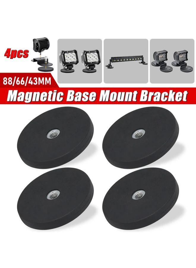 4Pcs LED Work Light Bar Holders 66mm Magnetic Base Mounting Brackets Clamp For SUV ATV Offroad - Image 1