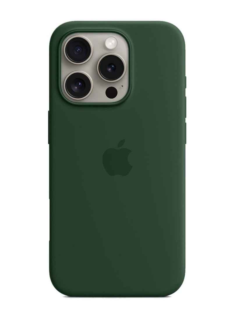 Wtech Apple iPhone 16 Pro Max 2024 Premium Soft Liquid Silicone Case Cover - Dark Green  - Image 2