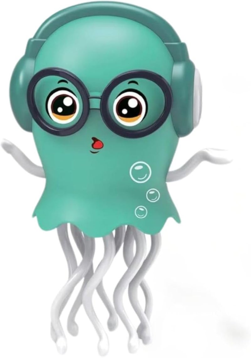 Dancing Jellyfish Toy with Music and Lights, Turquoise Green, Smart Glasses, Educational Toys for Kids