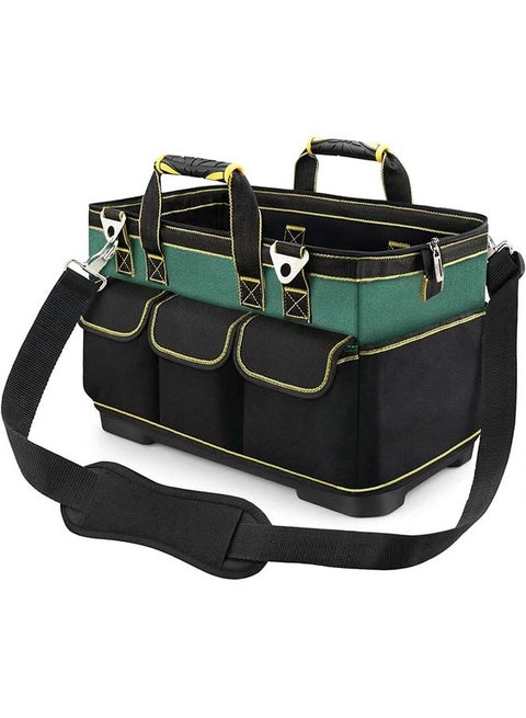 Wide Mouth Tool Bag with Multi-Pockets & Waterproof Molded Base Electric Tool Bag