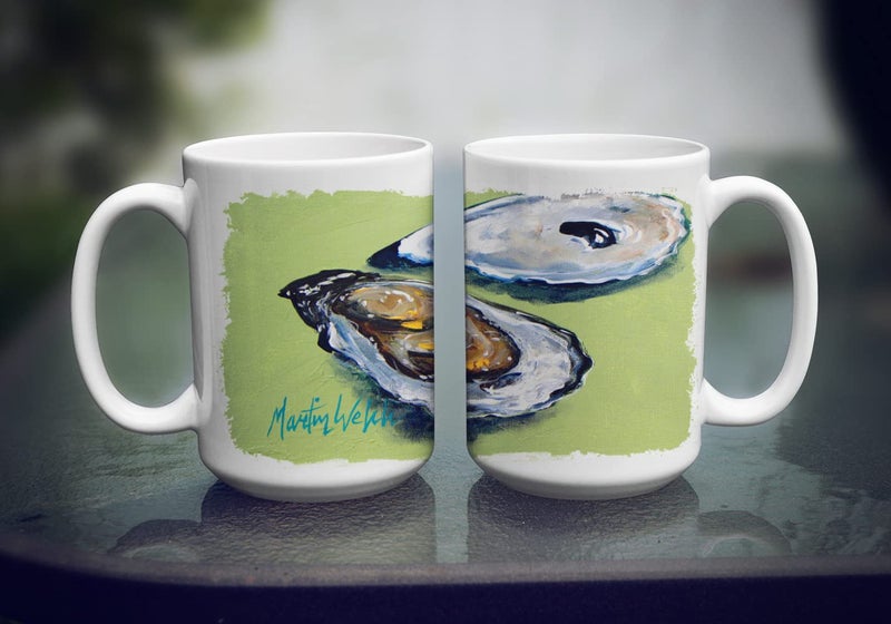 Caroline's Treasures MW1102CM15 Oysters Two Shells Dishwasher Safe Microwavable Ceramic Coffee Mug 15 ounce, 15 ounce, multicolor - Image 3