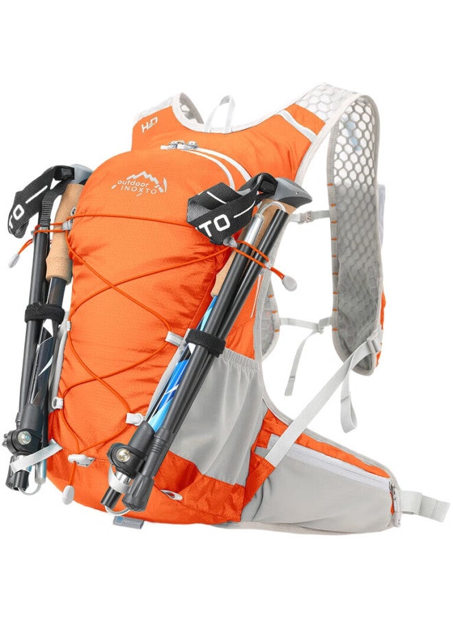 INOXTO Cycling Bag, Hiking And Trail Running Backpack, 18L Outdoor Bag, Mountaineering Pack, Lightweight Travel Backpack, 607 Orange - Image 2
