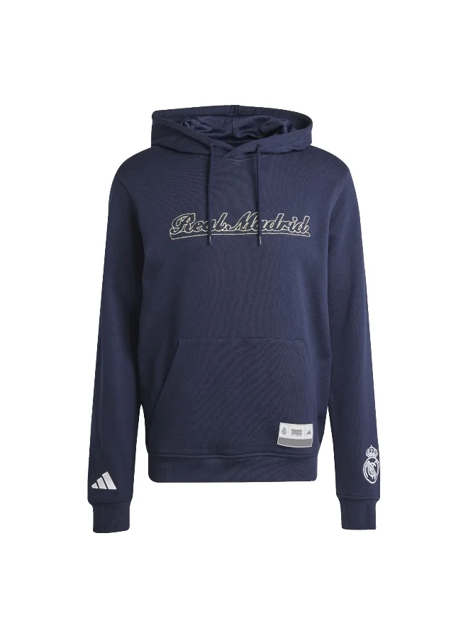adidas Adidas Real Us Hd Blue Hooded Sweat Sweatshirts For Men